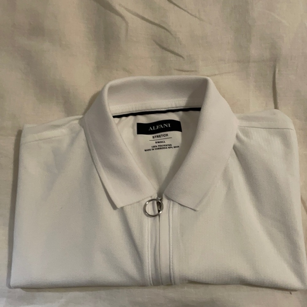 Alfani Stretch White Polo